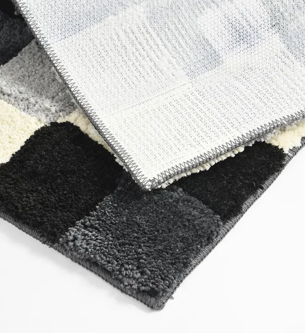 MAA_HOME_CONCEPT_Microfiber_Floor_Mat,_Floor_Mat_for_Bathroom,_Floor_Mat_for_Kitchen,_Anti-Slip_Mat,_Microfiber_Rectangular_Mat_(Check_Black)