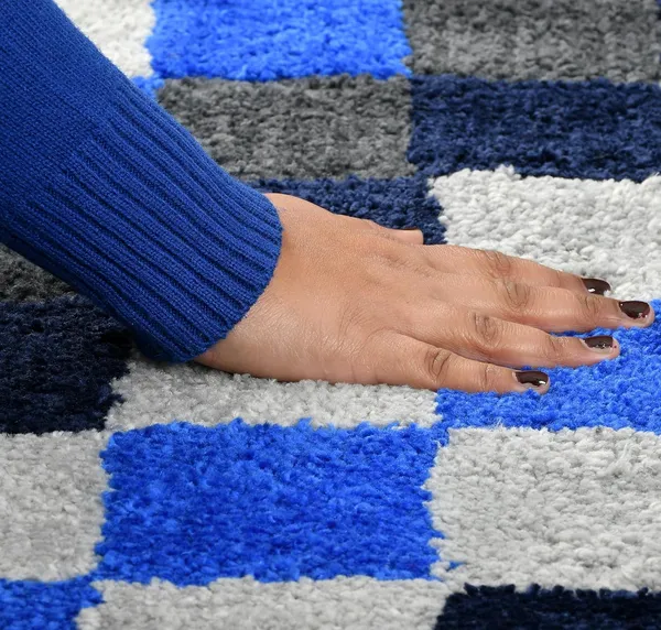 MAA_HOME_CONCEPT_Microfiber_Floor_Mat,_Floor_Mat_for_Bathroom,_Floor_Mat_for_Kitchen,_Anti-Slip_Mat,_Microfiber_Rectangular_Mat_(Check_Blue)