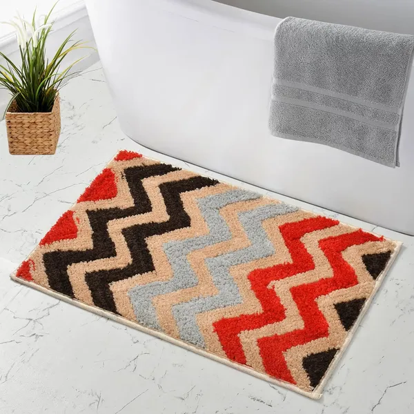 MAA_HOME_CONCEPT_Microfiber_Floor_Mat,_Floor_Mat_for_Bathroom,_Floor_Mat_for_Kitchen,_Anti-Slip_Mat,_Microfiber_Rectangular_Mat_(Zig_ZAG_Beige)