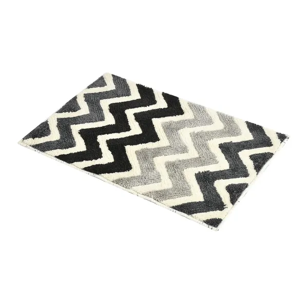 MAA_HOME_CONCEPT_Microfiber_Floor_Mat,_Floor_Mat_for_Bathroom,_Floor_Mat_for_Kitchen,_Anti-Slip_Mat,_Microfiber_Rectangular_Mat_(Zig_ZAG_Black)
