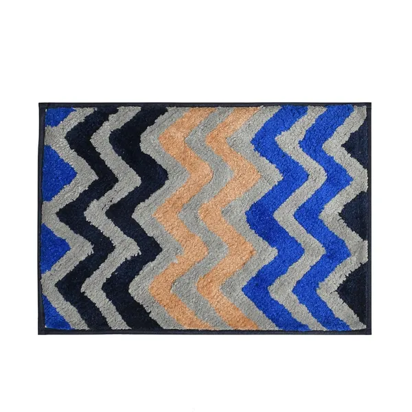 MAA_HOME_CONCEPT_Microfiber_Floor_Mat,_Floor_Mat_for_Bathroom,_Floor_Mat_for_Kitchen,_Anti-Slip_Mat,_Microfiber_Rectangular_Mat_(Zig_ZAG_Blue)