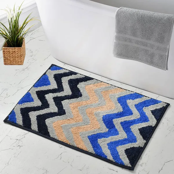 MAA_HOME_CONCEPT_Microfiber_Floor_Mat,_Floor_Mat_for_Bathroom,_Floor_Mat_for_Kitchen,_Anti-Slip_Mat,_Microfiber_Rectangular_Mat_(Zig_ZAG_Blue)