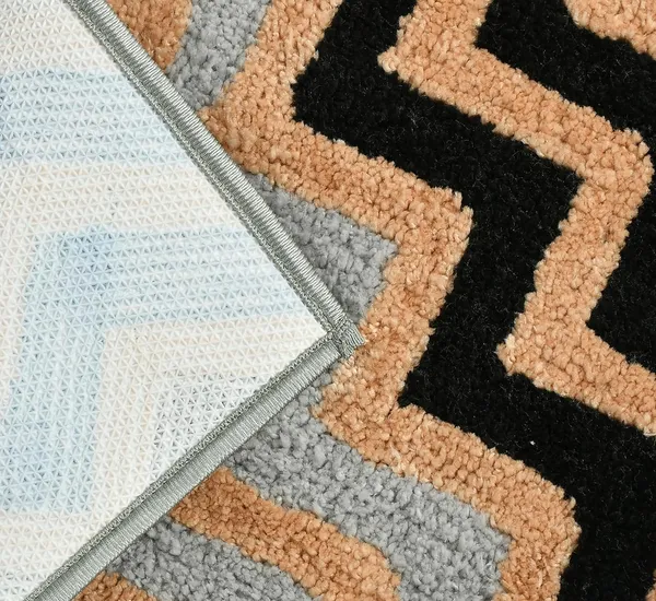 MAA_HOME_CONCEPT_Microfiber_Floor_Mat,_Floor_Mat_for_Bathroom,_Floor_Mat_for_Kitchen,_Anti-Slip_Mat,_Microfiber_Rectangular_Mat_(Zig_ZAG_Grey)