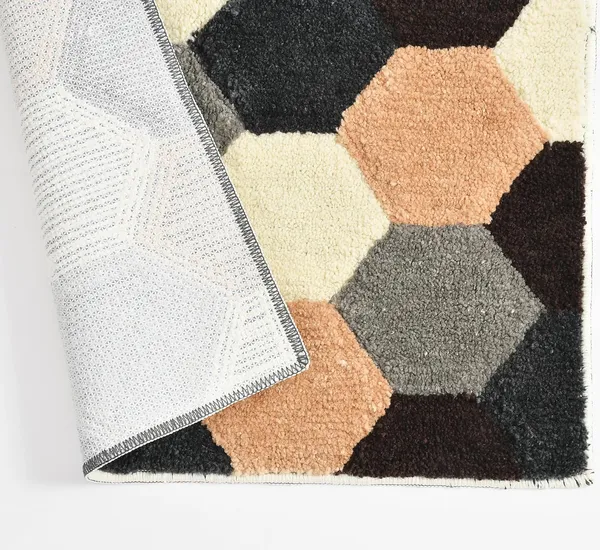 MAA_HOME_CONCEPT_Microfiber_Floor_Mat,_Floor_Mat_for_Bathroom,_Floor_Mat_for_Kitchen,_Anti-Slip_Mat,_Microfiber_Rectangular_Mat_(Honey_Comb_Black)