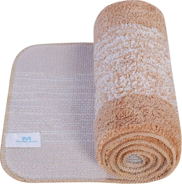 MAA_HOME_CONCEPT_40x60_cm_1500_GSM_Microfiber_Bath_Mat_Super_Absorbent/Anti-Skid_Mats_for_Bathroom/Bedroom/Door_Mat/Kitchen/Floor_Mat_(Beige,_40X60)