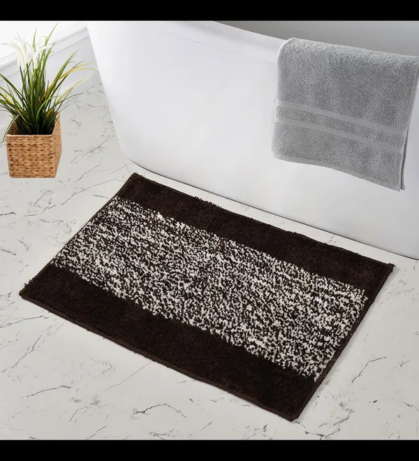 MAA_HOME_CONCEPT_40x60_cm_1500_GSM_Microfiber_Bath_Mat_Super_Absorbent/Anti-Skid_Mats_for_Bathroom/Bedroom/Door_Mat/Kitchen/Floor_Mat_(Brown,_40X60)