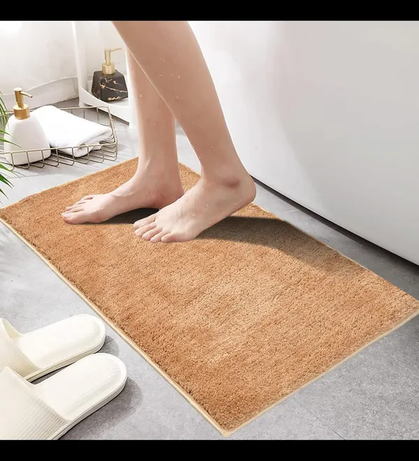 MAA_HOME_CONCEPT_Microfiber_Bath_Mat_Super_Absorbent/Anti-Skid_Mats_for_Bathroom/Bedroom/Door_Mat/Kitchen/Floor_Mat_(Solid_Beige)