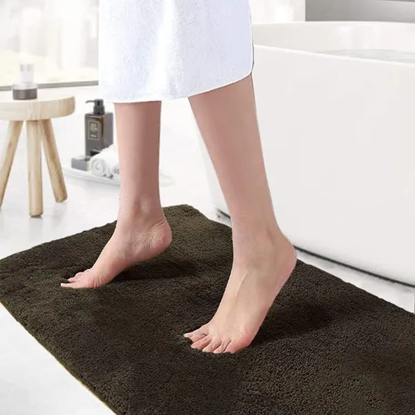MODERN_FAB_Soft_Anti_Skid_Solid_Bathroom_Rugs_for_Home,_Bedroom,_Living_Rooms_Entrance_Microfiber_Door_mats_Size_40x60_cm_23mm_Pile_Hight_Coffee