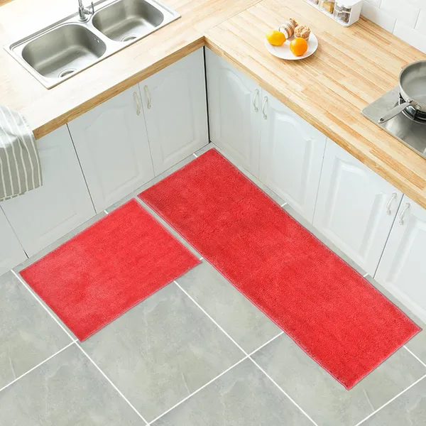 MAA_HOME_CONCEPT_Kitchen_Floor_Mat_Door_Runner_Mat_Doormat_for_Kitchen_Microfiber_Stripe_Kitchen_Mat_Size_40X60CM_40X120CM_(Solid_Pink,_40X60CM_40X120CM)