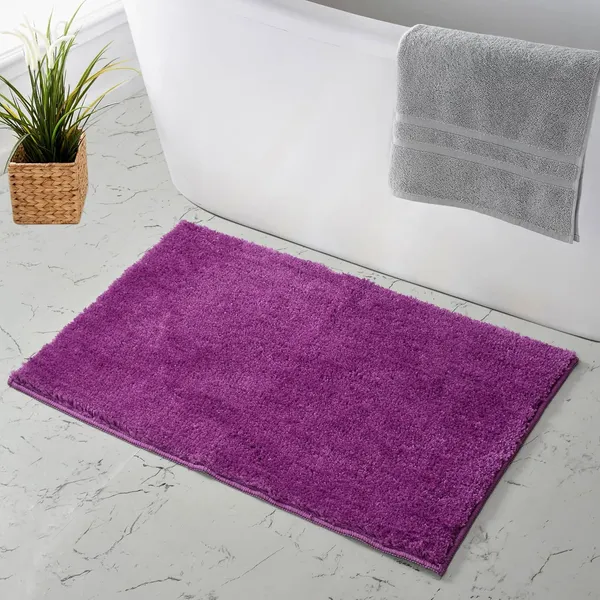 MAA_HOME_CONCEPT_Microfiber_Bath_Mat_Super_Absorbent/Anti-Skid_Mats_for_Bathroom/Bedroom/Door_Mat/Kitchen/Floor_Mat_(Purple,_40X60)