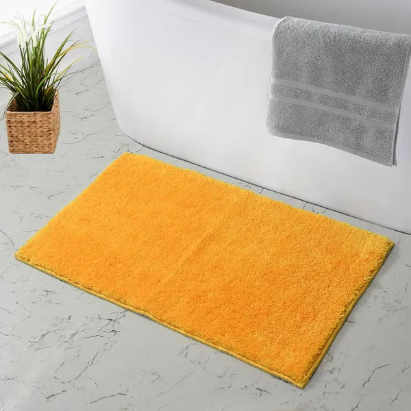 MAA_HOME_CONCEPT_Microfiber_Bath_Mat_Super_Absorbent/Anti-Skid_Mats_for_Bathroom/Bedroom/Door_Mat/Kitchen/Floor_Mat_(Yellow,_40X60)