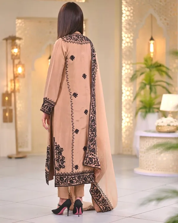 Multicolor_Pure_Chinon_Silk_Top_Bottom_Dupatta_With_Embroidered_Pattern_For_Women