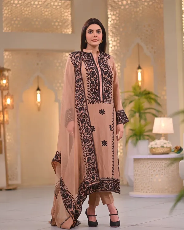 Multicolor_Pure_Chinon_Silk_Top_Bottom_Dupatta_With_Embroidered_Pattern_For_Women