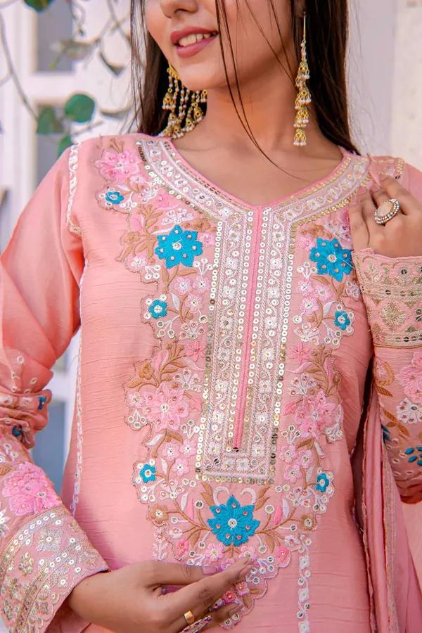 Pink_Top_Palazzo_Dupatta_With_Pure_Chinon_Silk_Embroidery_Diamond_H_Work_For_Women