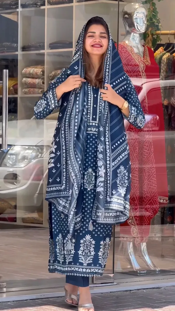 Brown_Pure_Muslin_Cotton_Fabric_Top_Bottom_Dupatta_With_Digital_Print_For_Women
