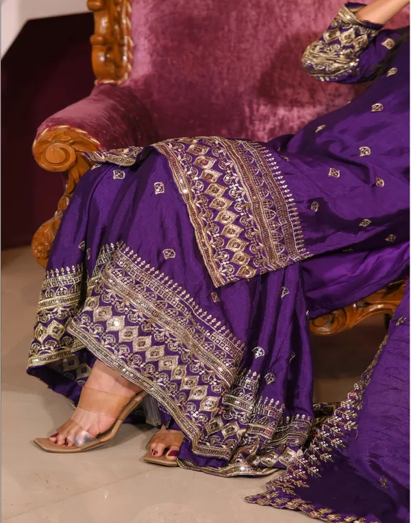 Multicolor_New_Designer_Suit_With_Chinon_Fabric_Embroidered_Sequence_Work_For_Women