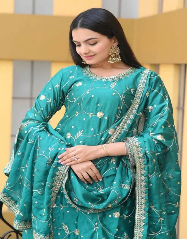 Multicolor_New_Designer_Suit_Sharara_Dupatta_With_Embroidered_Sequence_Work_Chinon_Fabric_For_Women