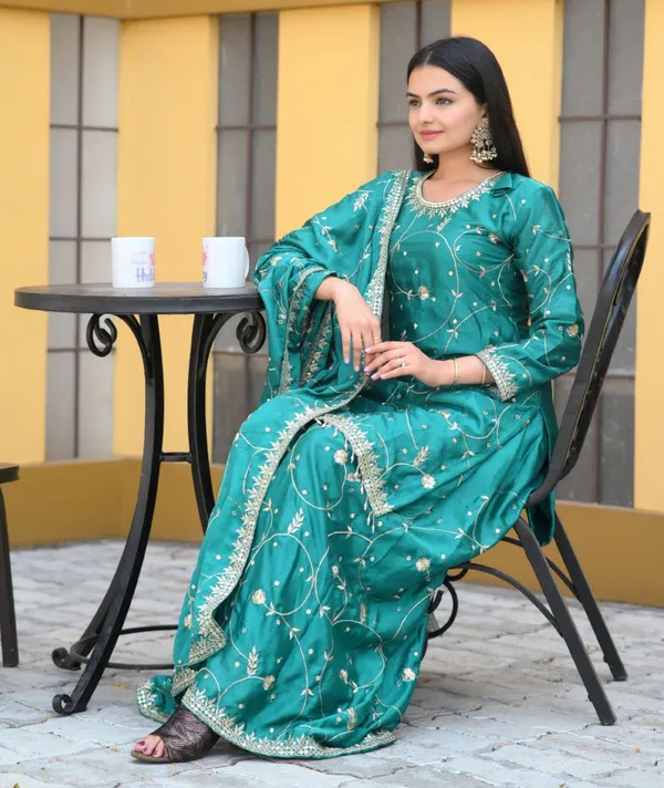 Multicolor_New_Designer_Suit_Sharara_Dupatta_With_Embroidered_Sequence_Work_Chinon_Fabric_For_Women
