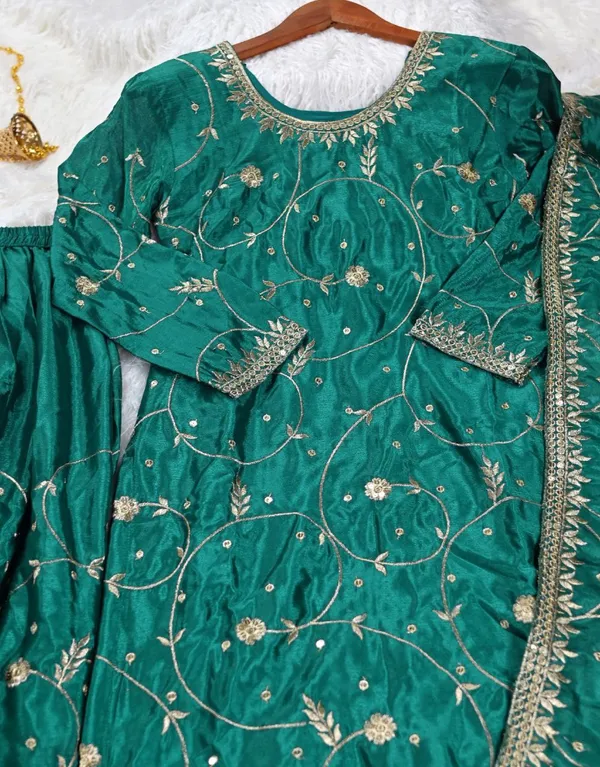 Multicolor_New_Designer_Suit_Sharara_Dupatta_With_Embroidered_Sequence_Work_Chinon_Fabric_For_Women