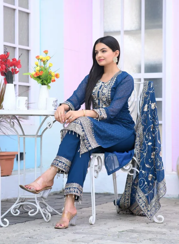 Blue_New_Designer_Top_Pant_Dupatta_With_Embroidered_Sequence_Work_Faux_Georgette_Fabric_For_Women