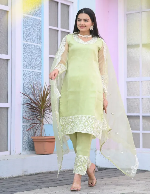 Multicolor_New_Designer_Top_Pant_Dupatta_With_Embroidered_Sequence_Work_Organza_Suit_Fabric_For_Women
