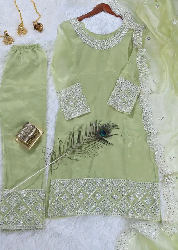 Multicolor_New_Designer_Top_Pant_Dupatta_With_Embroidered_Sequence_Work_Organza_Suit_Fabric_For_Women