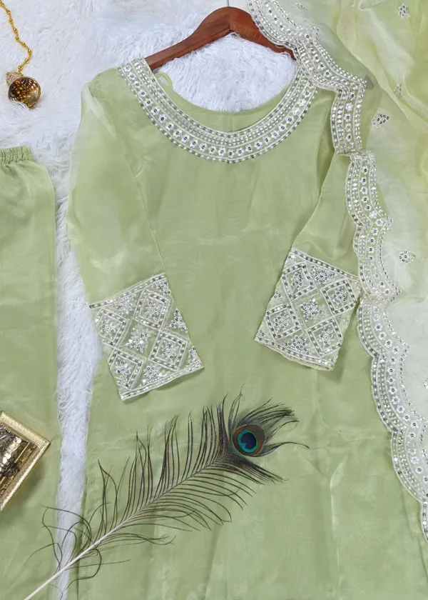 Multicolor_New_Designer_Top_Pant_Dupatta_With_Embroidered_Sequence_Work_Organza_Suit_Fabric_For_Women