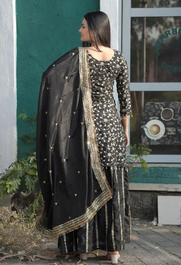Multicolor_New_Designer_Embroidered_Chinon_Lehenga_Suit_For_Ladies_With_Sequence_Embroidered_Work._For_Women
