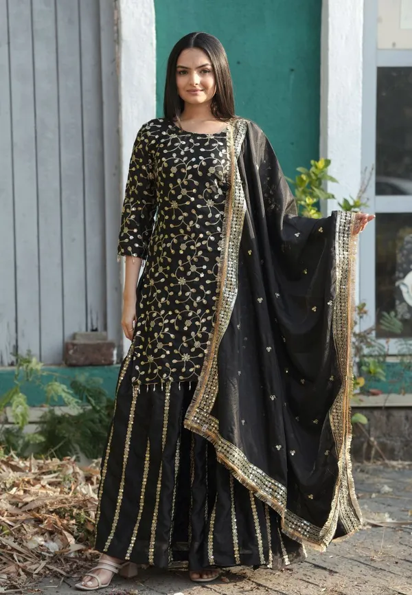 Multicolor_New_Designer_Embroidered_Chinon_Lehenga_Suit_For_Ladies_With_Sequence_Embroidered_Work._For_Women