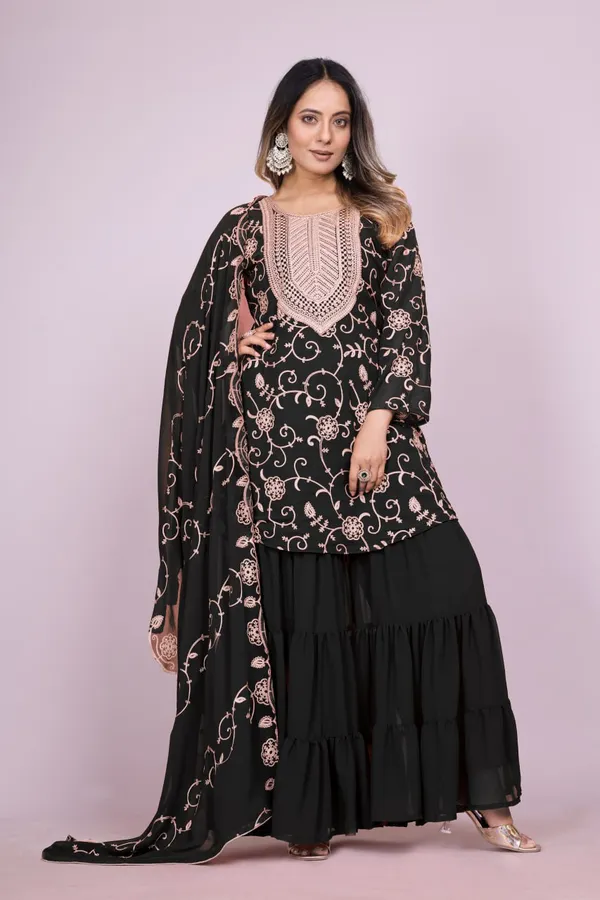 Black_Designer_Embroidered_Georgette_Sharara_Suit_With_Embroidered_Work_For_Women