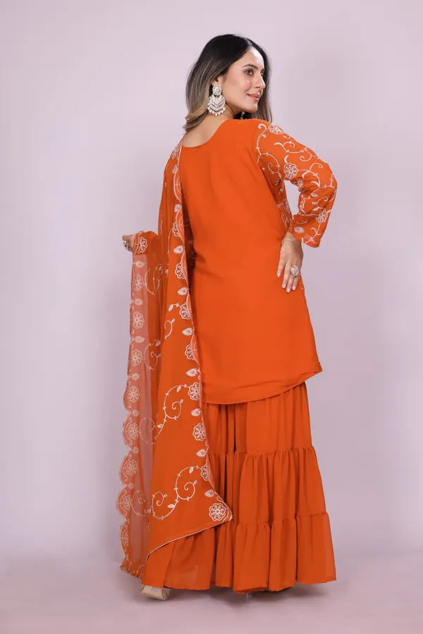 Orange_Designer_Embroidered_Georgette_Sharara_Suit_With_Embroidered_Work_For_Women