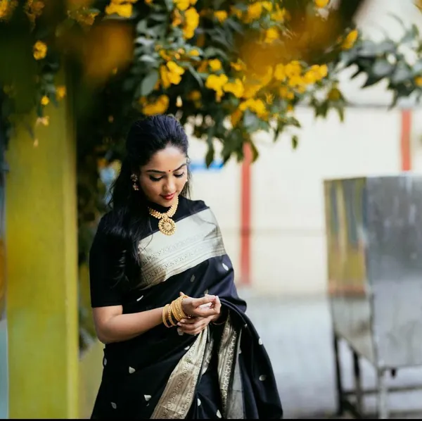 Multicolor_Saree_With_Soft_Lichi_Silk_Fabric_With_Jacquard_Work_For_Women