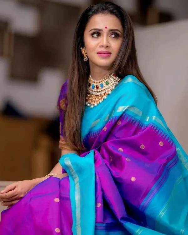 Multicolor_Saree_With_Soft_Lichi_Silk_Fabric_With_Jacquard_Work_For_Women