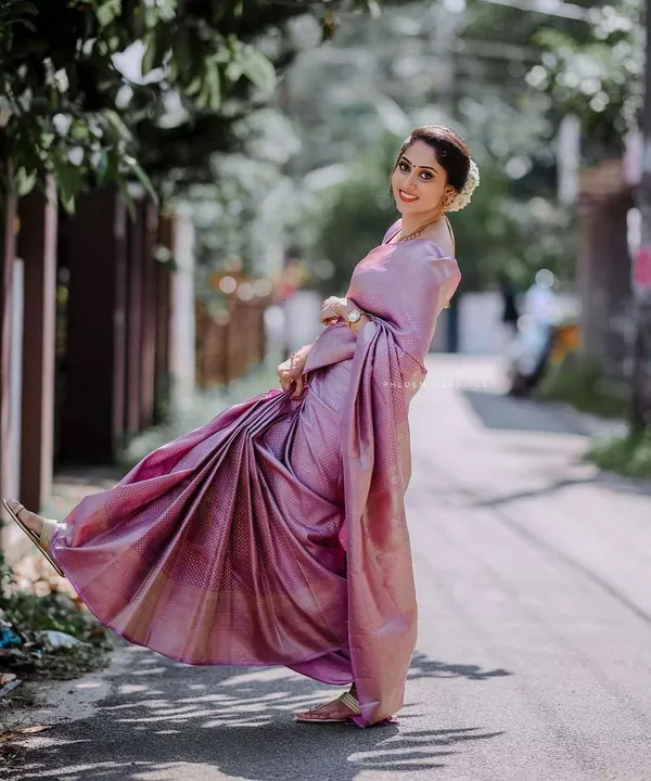 Pink_Saree_With_Soft_Lichi_Silk_Fabric_With_Jacquard_Work_For_Women