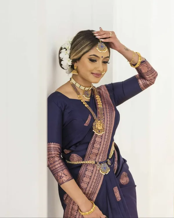 Multicolor_Saree_With_Soft_Lichi_Silk_Fabric_With_Jacquard_Work_For_Women