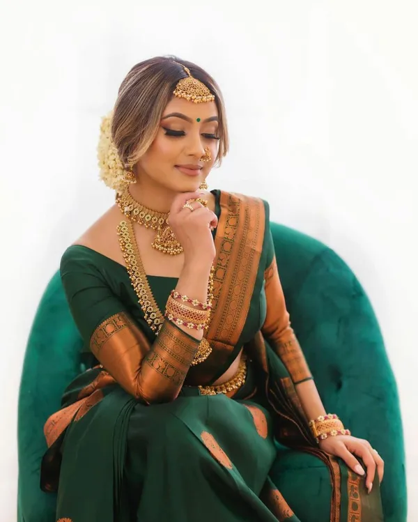 Multicolor_Saree_With_Soft_Lichi_Silk_Fabric_With_Jacquard_Work_For_Women