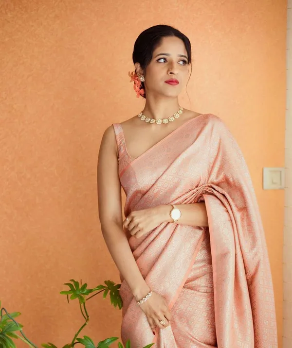 Multicolor_Saree_With_Soft_Lichi_Silk_Fabric_With_Jacquard_Work_For_Women