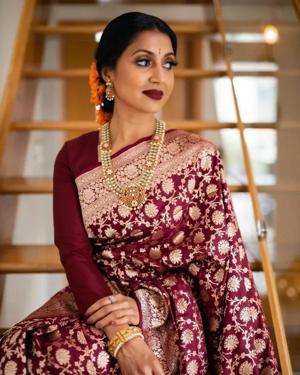 Multicolor_Saree_With_Soft_Lichi_Silk_Fabric_With_Jacquard_Work_For_Women