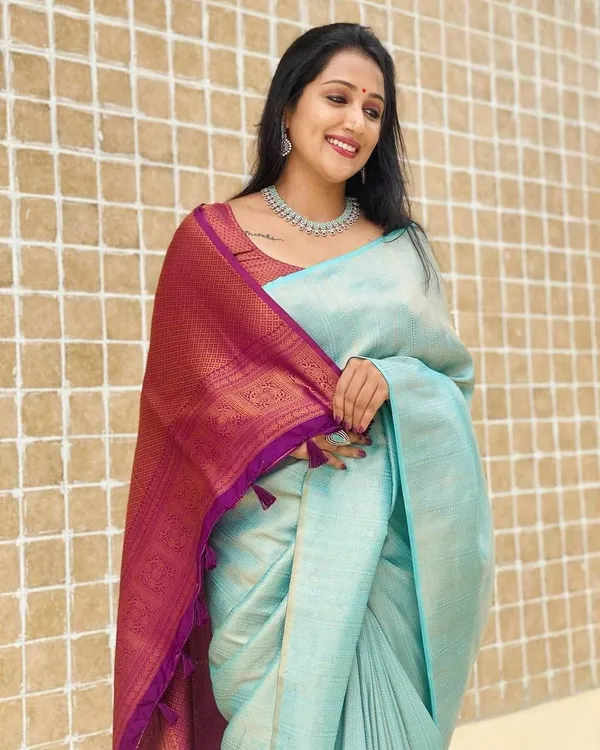 Orange_Saree_With_Soft_Lichi_Silk_Fabric_With_Jacquard_Work_With_For_Women