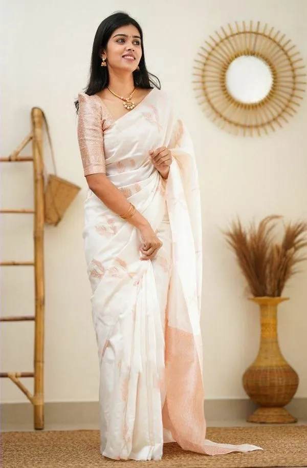 Multicolor_Saree_With_Soft_Lichi_Silk_Fabric_With_Jacquard_Work_For_Women
