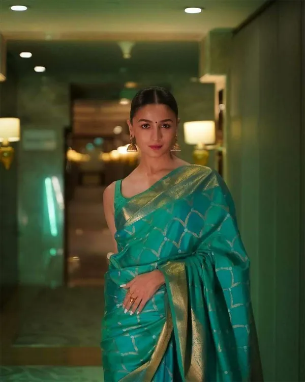 Multicolor_Saree_With_Soft_Lichi_Silk_Fabric_With_Jacquard_Work_For_Women