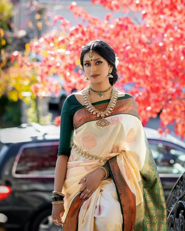 Multicolor_Saree_With_Soft_Lichi_Silk_Fabric_With_Jacquard_Work_For_Women