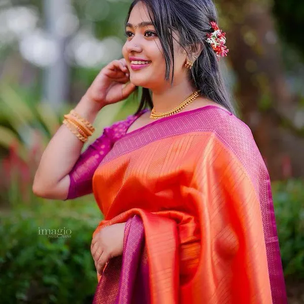 Multicolor_Saree_With_Soft_Lichi_Silk_Fabric_With_Jacquard_Work_For_Women