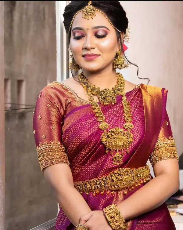 Multicolor_Saree_With_Soft_Lichi_Silk_Fabric_With_Jacquard_Work_For_Women