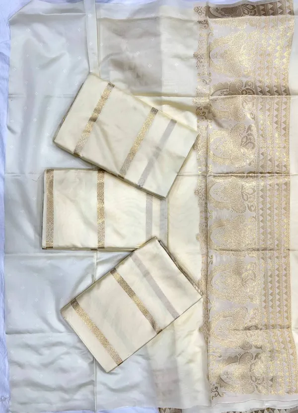 Off_White_Soft_Banarasi_Silk_Saree_With_Gold_Zari_Jacquard_Work_For_Women