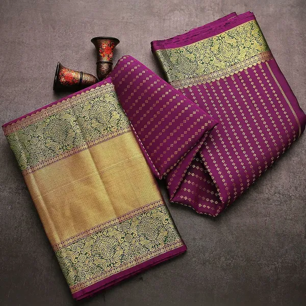 Multicolor_Saree_With_Soft_Lichi_Silk_Fabric_With_Jacquard_Work_For_Women