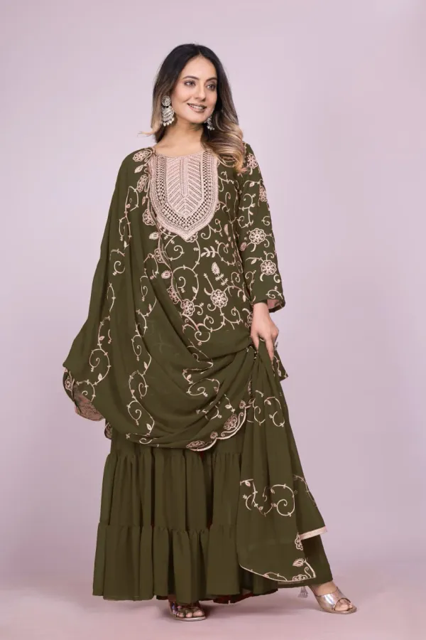 Mustard_Green_Designer_Embroidered_Georgette_Sharara_Suit_With_Embroidered_Work_For_Women