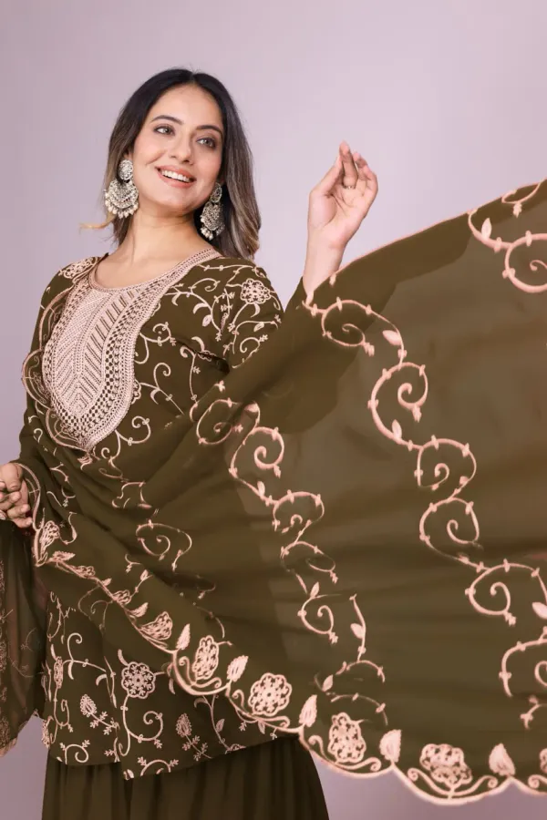 Mustard_Green_Designer_Embroidered_Georgette_Sharara_Suit_With_Embroidered_Work_For_Women