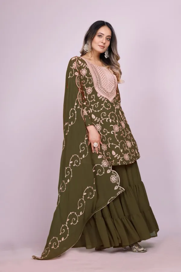Mustard_Green_Designer_Embroidered_Georgette_Sharara_Suit_With_Embroidered_Work_For_Women