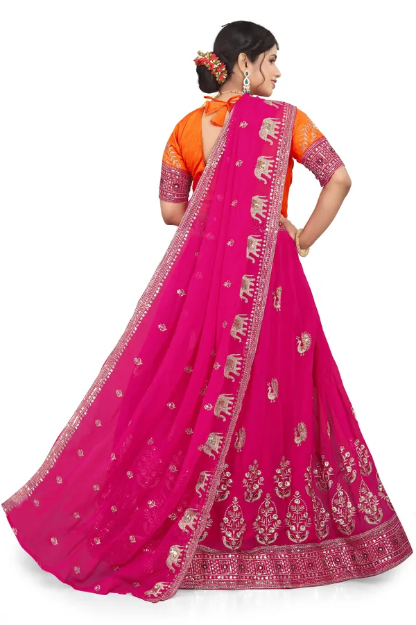 Multicolor_Lehenga_With_Jalpari_Fabric_Choli_Dupatta_With_Faux_Georgette_Fabric_Heavy_Sequence_Embroidery_Work_For_Women
